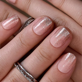 CurvLife close-up of soft gel sheen highlighting salon-quality glossy finish
