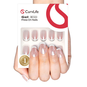 CurvLife close-up of glossy gel-polished surface revealing smooth finish and durability