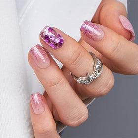 CurvLife close-up of soft-gel polish finish, durable natural-looking shine