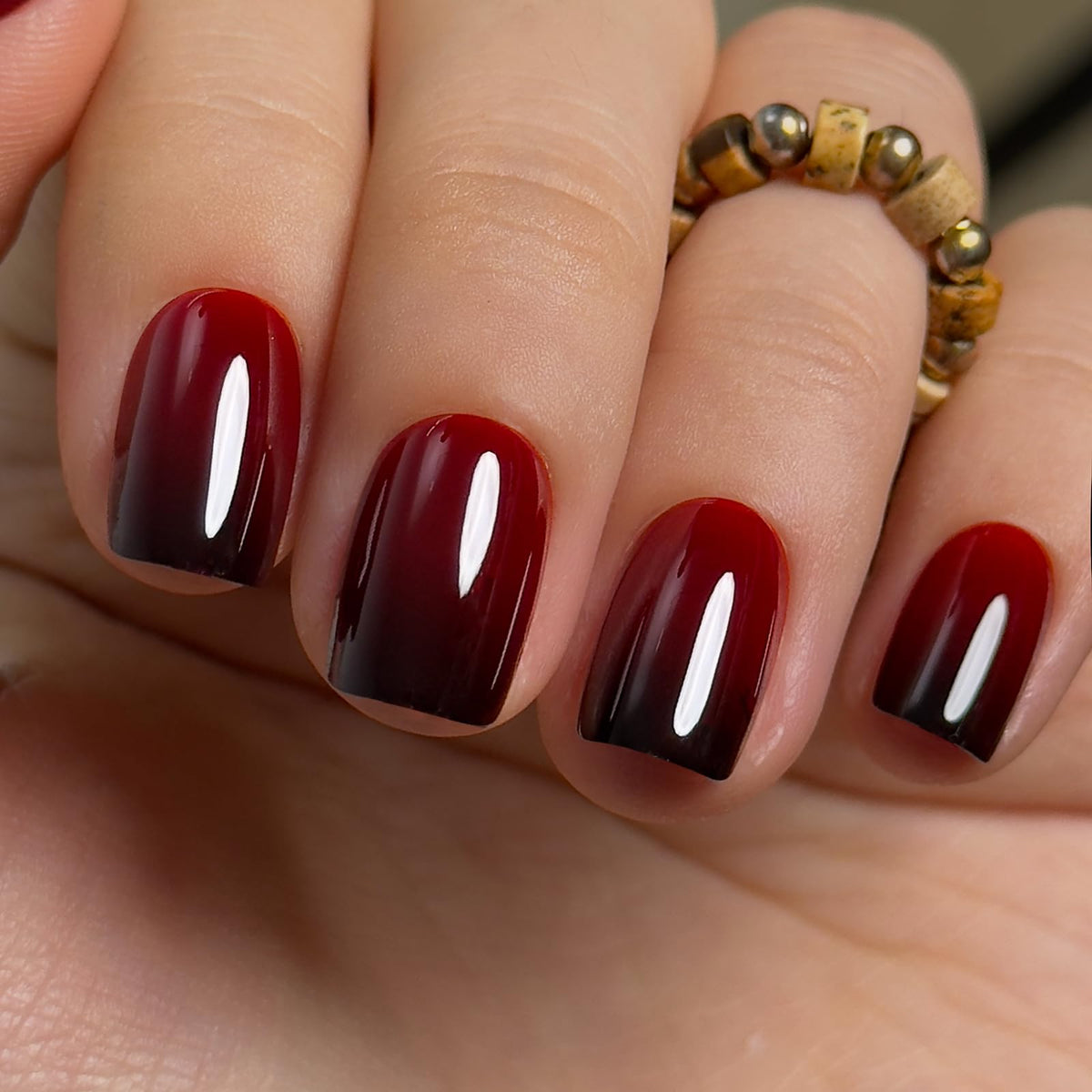CurvLife front packaging showing apricot ombré glossy nails and kit for easy styling