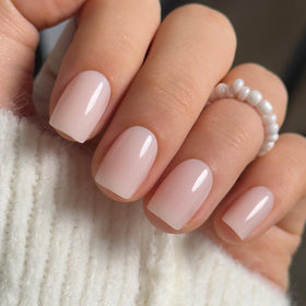CurvLife front packaging showing apricot polka dot nails and full kit benefits