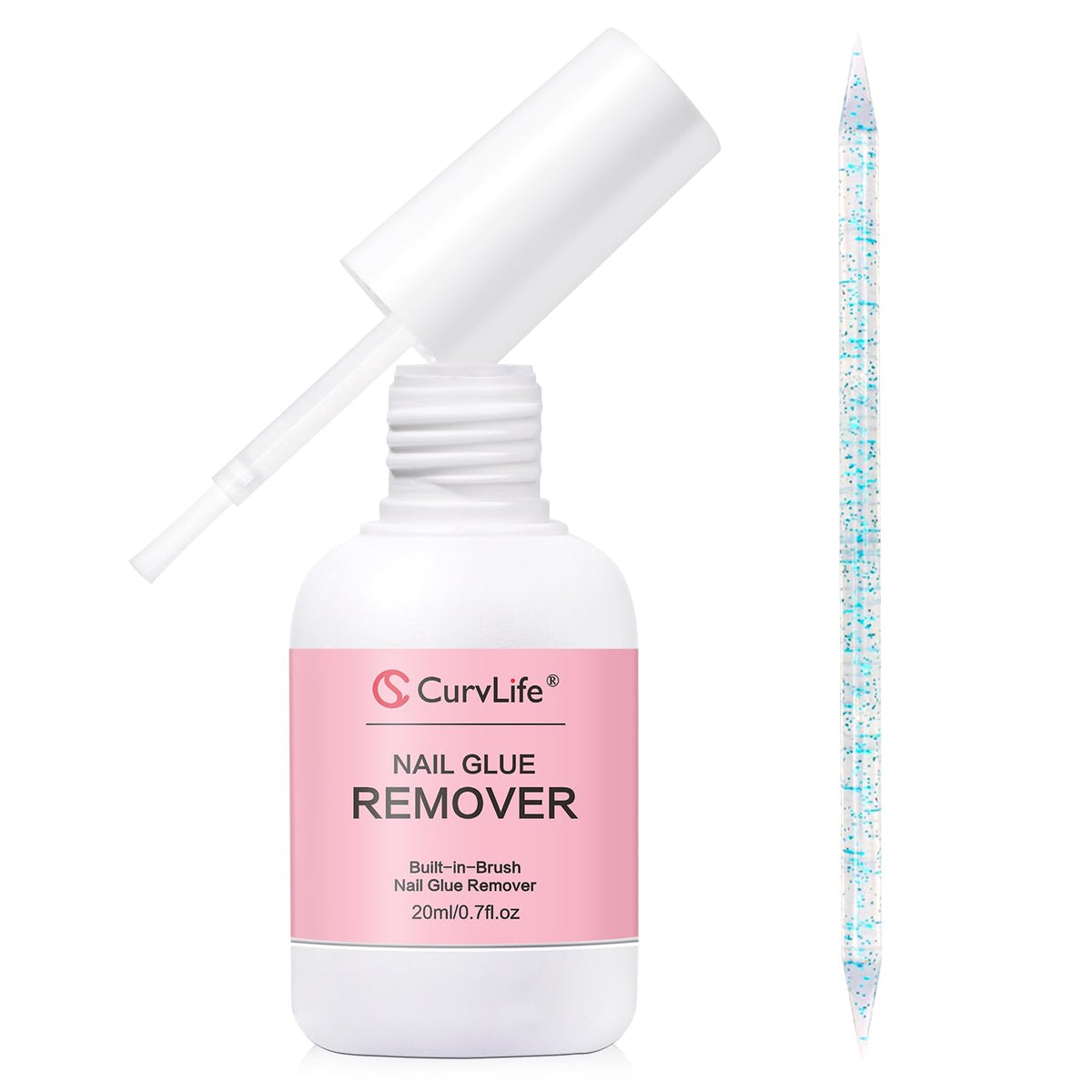 CurvLife bottle front view showing label and 20ml size for easy handling