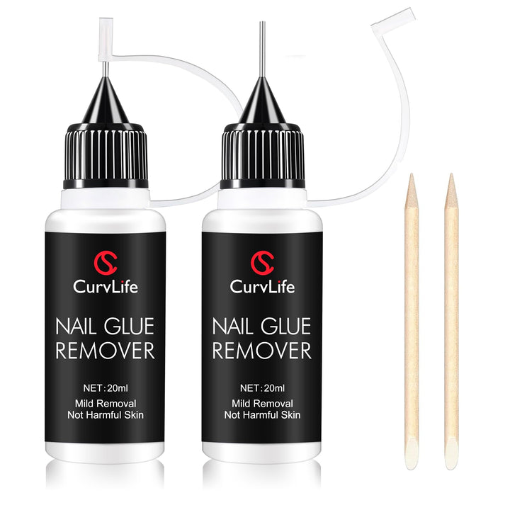 CurvLife front packaging showing dual 20ml bottles and branding benefit gentle removal