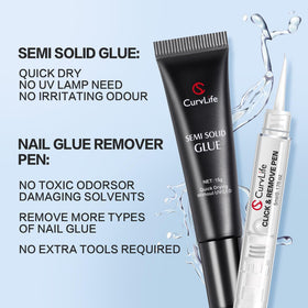 CurvLife glue gel texture closeup highlighting drip-proof consistency and precision