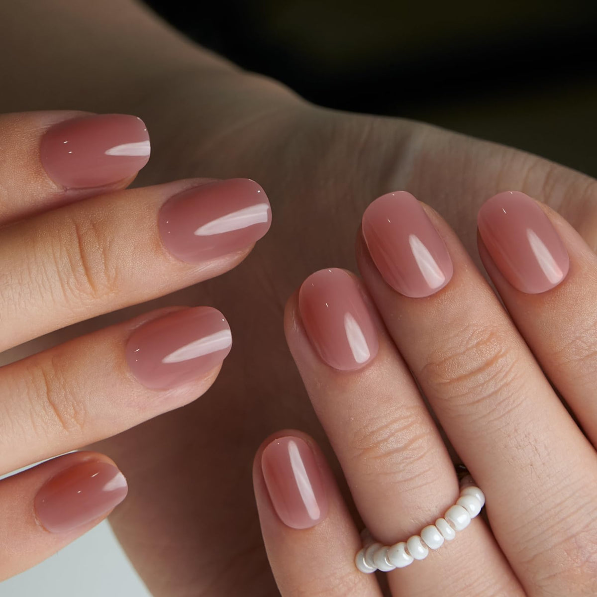 CurvLife press on nails on hand showing comfortable fit and polished style