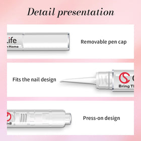 CurvLife pen label and ingredients showing acetone-free formula for gentler nails