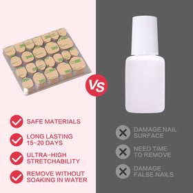 CurvLife removal demonstration showing safe soak method to protect natural nails