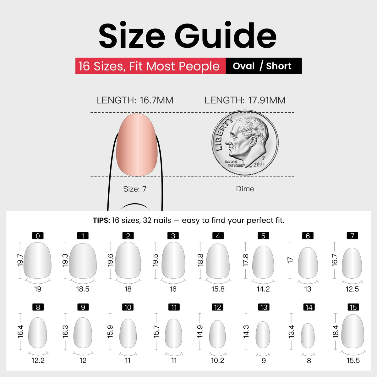 CurvLife nails beside ruler demonstrating scale and realistic length