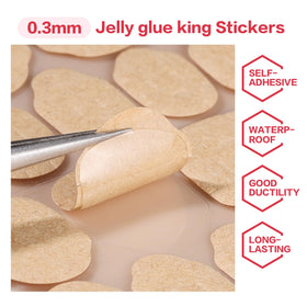 CurvLife layout of 12 sizes across a sheet illustrating precise fit for each nail