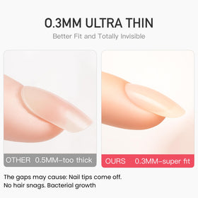 CurvLife TabQueen ultra-thin 0.3mm edge detail showing low-profile, seamless fit