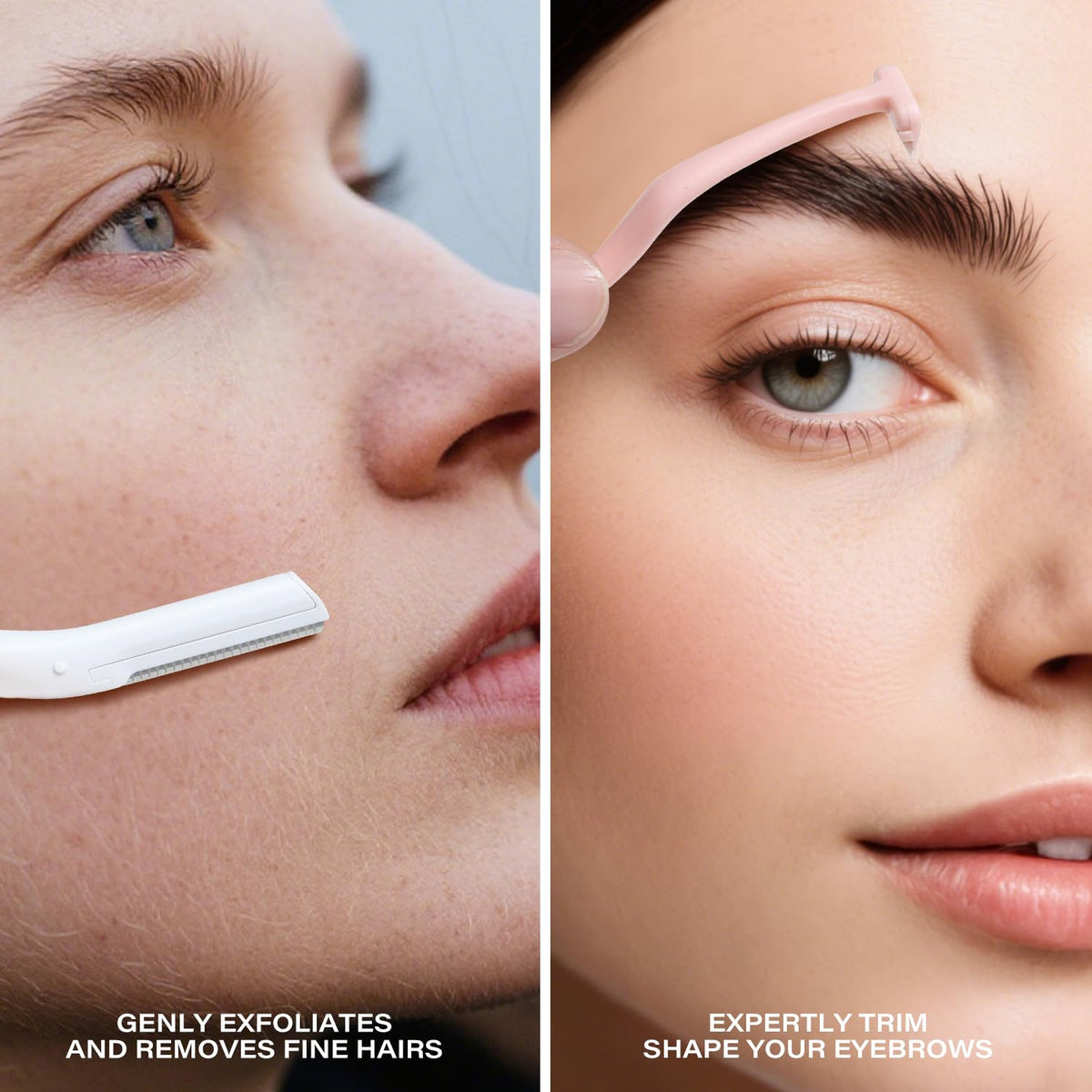 Cut it razor in use shaping an eyebrow with visible control and neat results