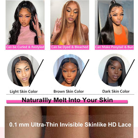 CUTE BEIN straight hair texture close-up showing smooth, bouncy strands
