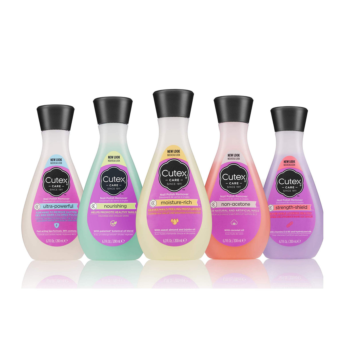 Cutex bottle beside almond and jojoba representing nourishing ingredients