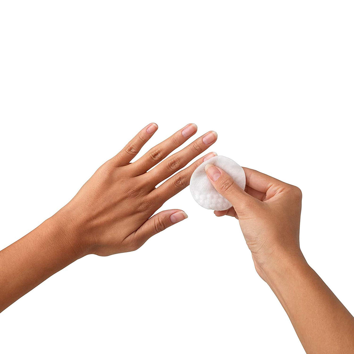 Cutex in use with cotton pad removing polish quickly and gently