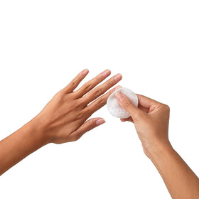 Cutex in use with cotton pad removing polish quickly and gently