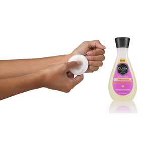 Cutex remover droplet close-up highlighting oil-enriched texture benefit
