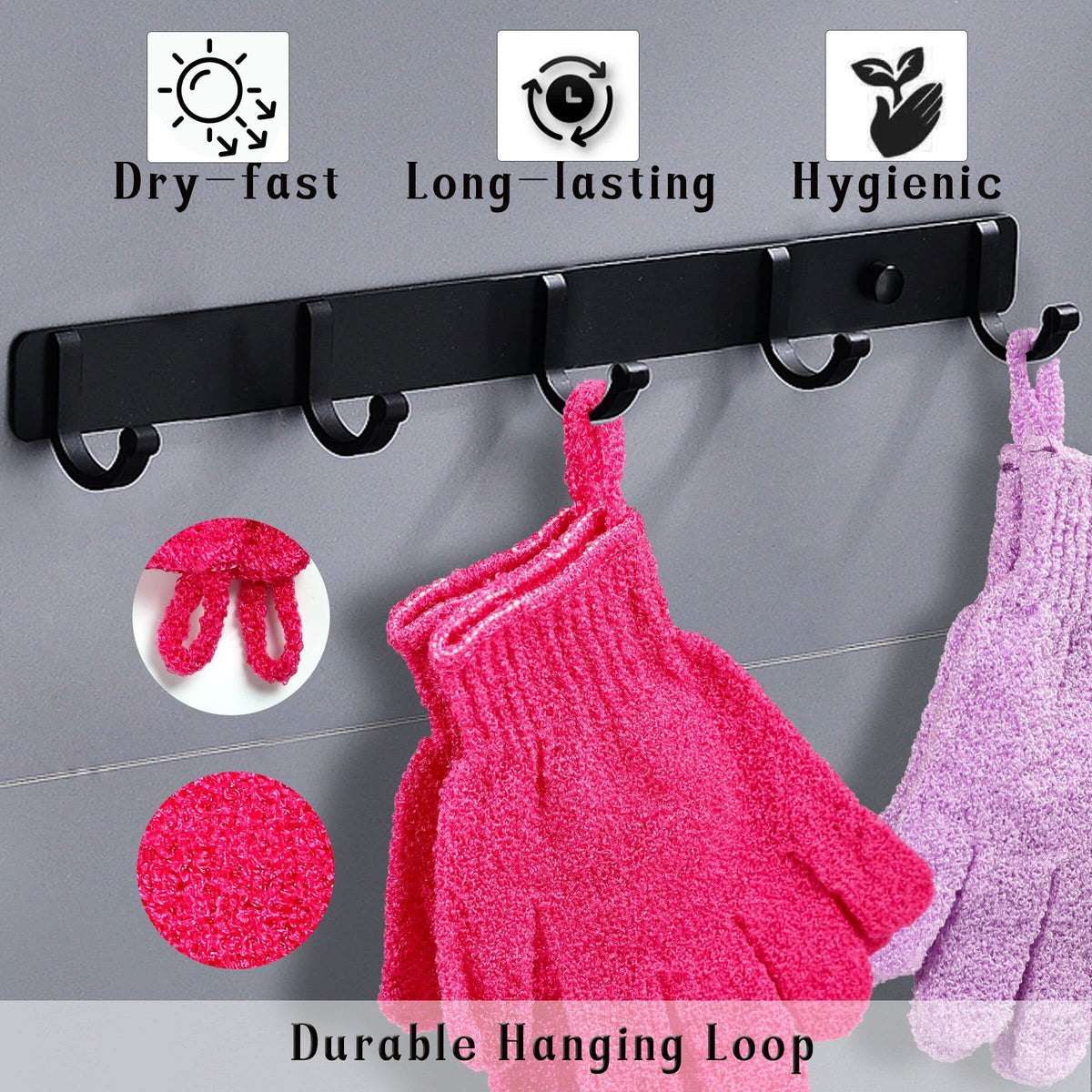 CVNDKN glove hanging loop detail for fast drying and storage