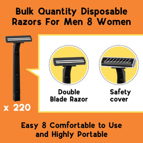 CXYARY twin-blade close-up emphasizing stainless-steel edge for smooth shaves