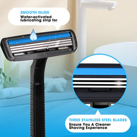 CXYARY razor held in hand showing compact size for travel
