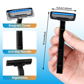 CXYARY razors inside a toiletry bag ready for travel convenience