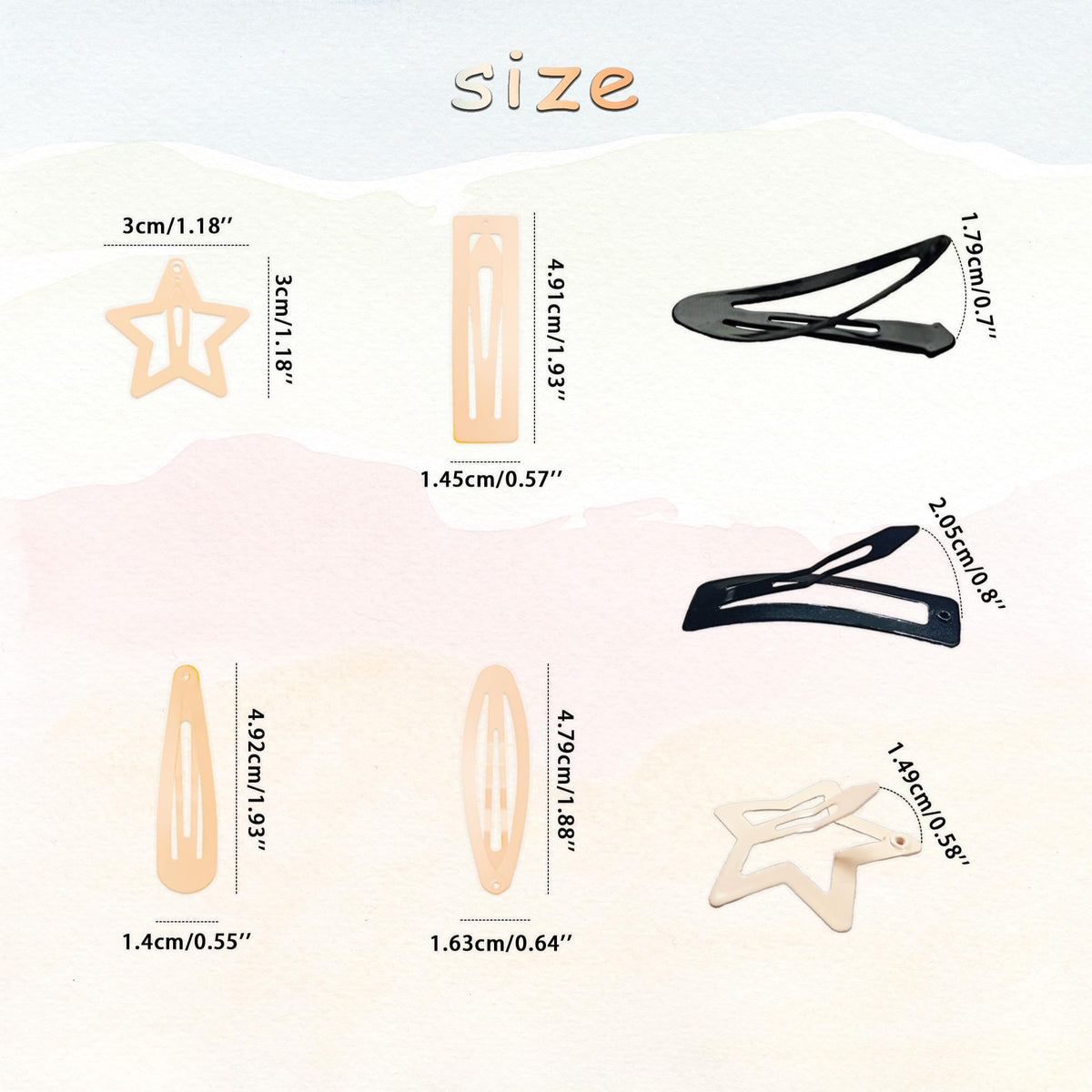 CYBAUG clips securing bangs in hair to show secure non-slip hold