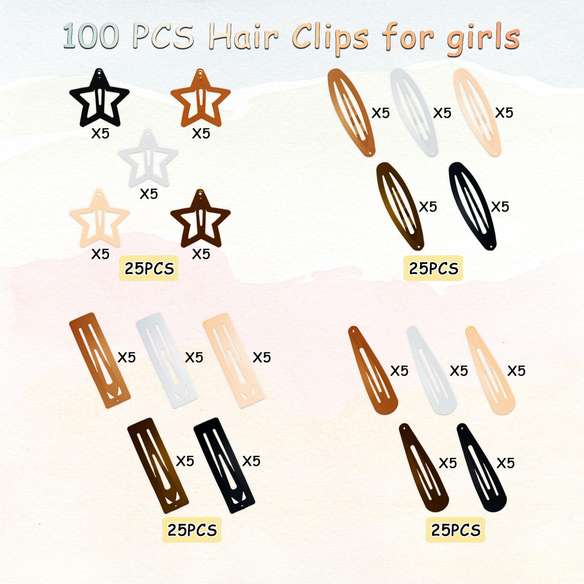 CYBAUG display of drop oval rectangle and star shapes offering styling options