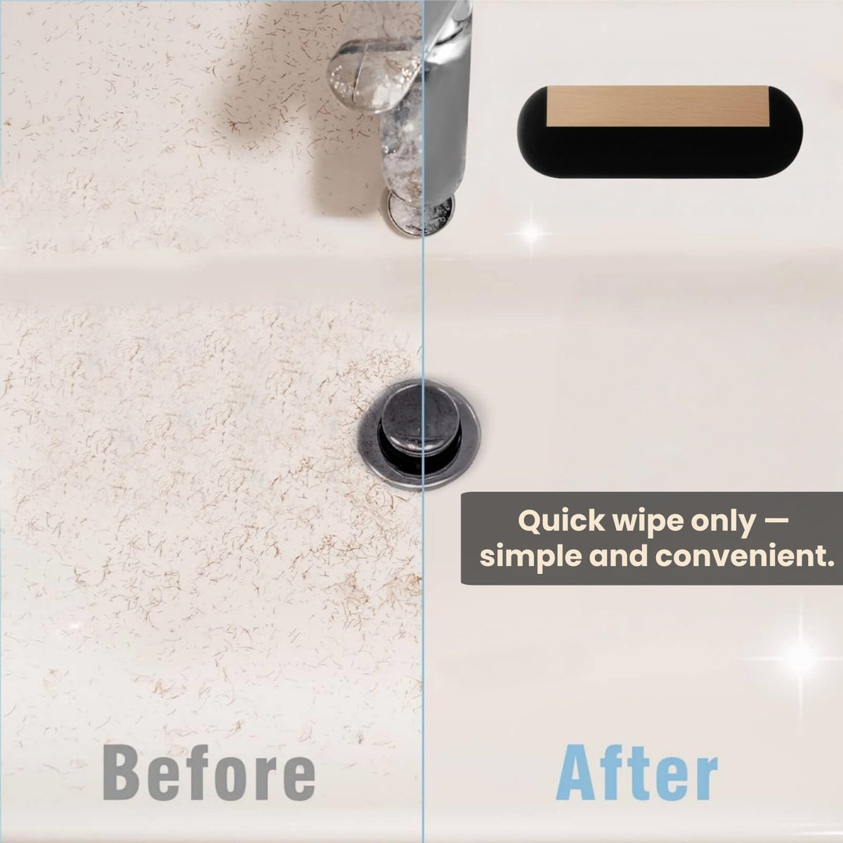 cyberplex sponge wiping sink and collecting beard clippings