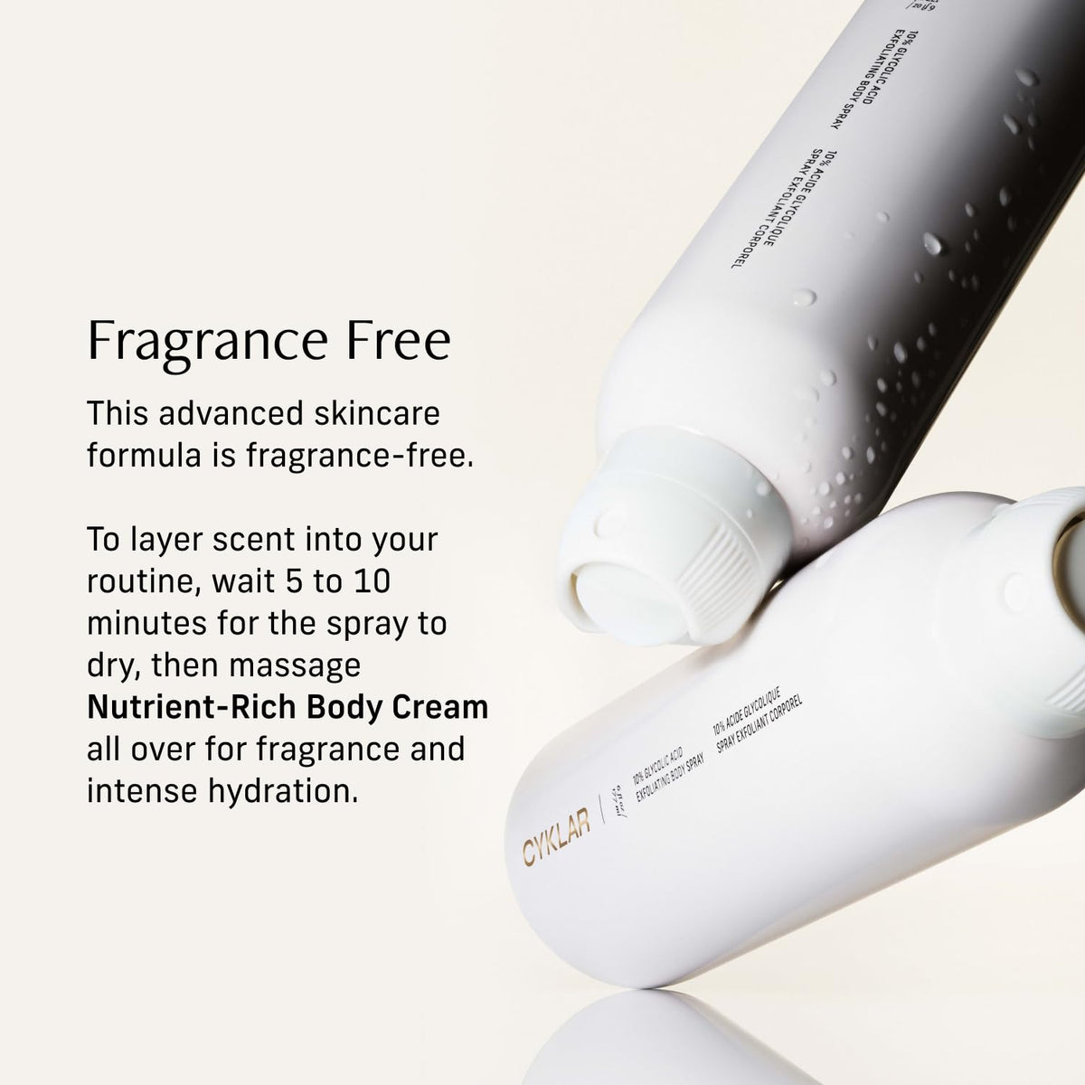 CYKLAR application on leg highlighting smoother skin benefit