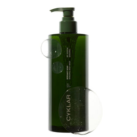 CYKLAR front bottle showing bergamot bond label and elegant design benefits hydration