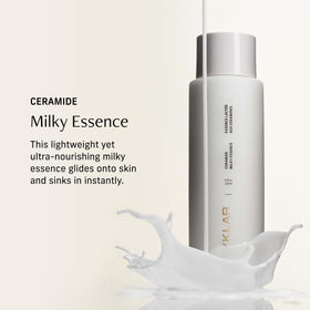 CYKLAR pump dispensing milky texture quickly absorbed for fast hydration