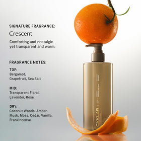 CYKLAR Crescent ingredients flatlay with oils and botanicals showing nourishing formula benefit