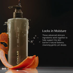 CYKLAR Crescent creamy lather texture on palm showing silky moisturizing feel benefit
