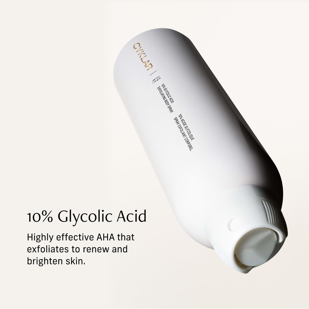 CYKLAR close-up droplets on skin showing gentle resurfacing effect