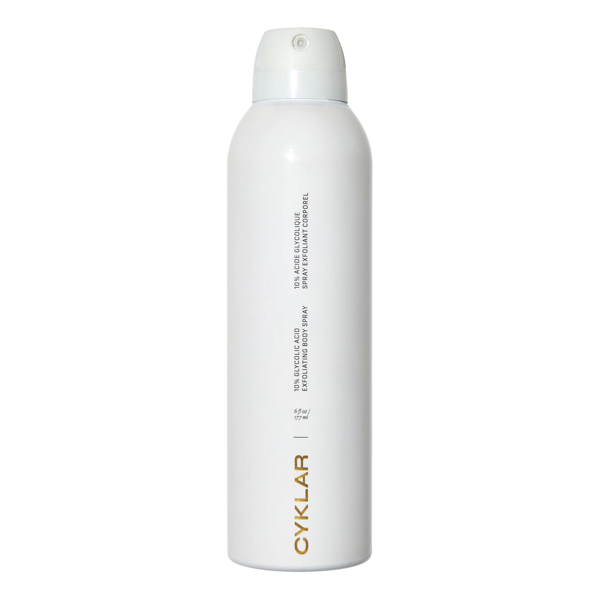 CYKLAR front bottle showing label and benefit of easy exfoliation
