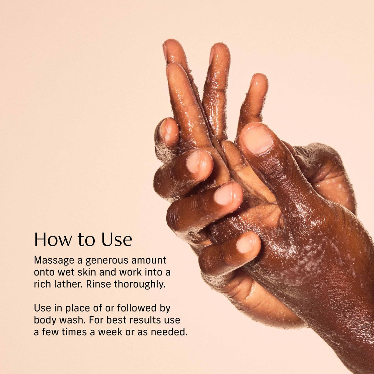CYKLAR in-shower use demonstrating gentle exfoliation benefit