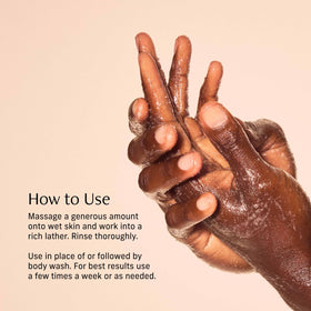 CYKLAR in-shower use demonstrating gentle exfoliation benefit