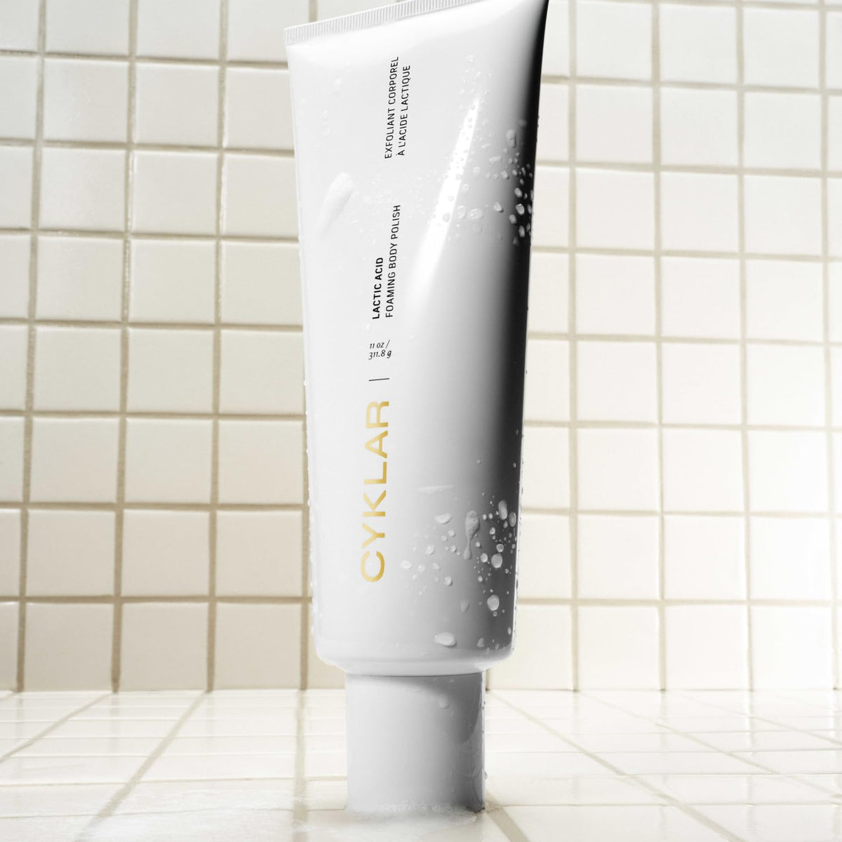 CYKLAR label ingredient list highlighting AHAs and glycerin benefit