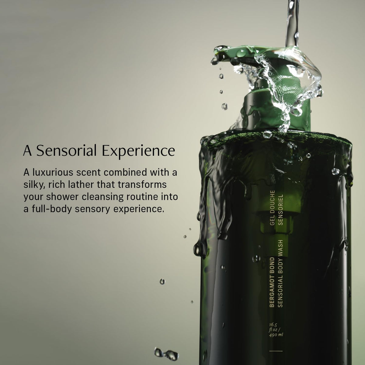 CYKLAR bottle in shower lifestyle setting conveying spa-like sensory experience
