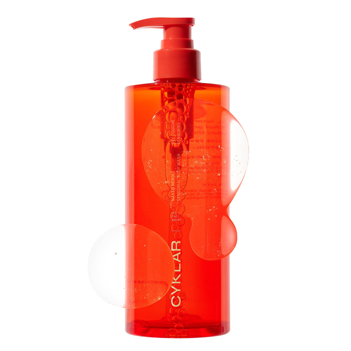 CYKLAR front bottle showing Naked Neroli scent and luxurious packaging