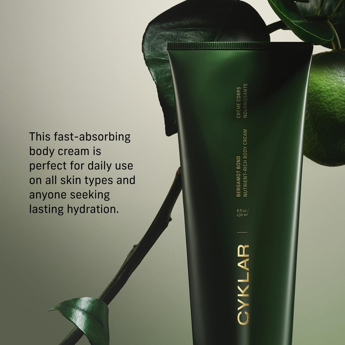 CYKLAR open cap with cream dispensing to show non-greasy, smooth consistency