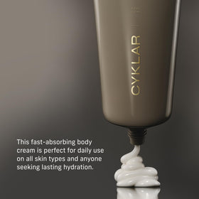 CYKLAR squeezing tube to show easy dispense and non-greasy finish