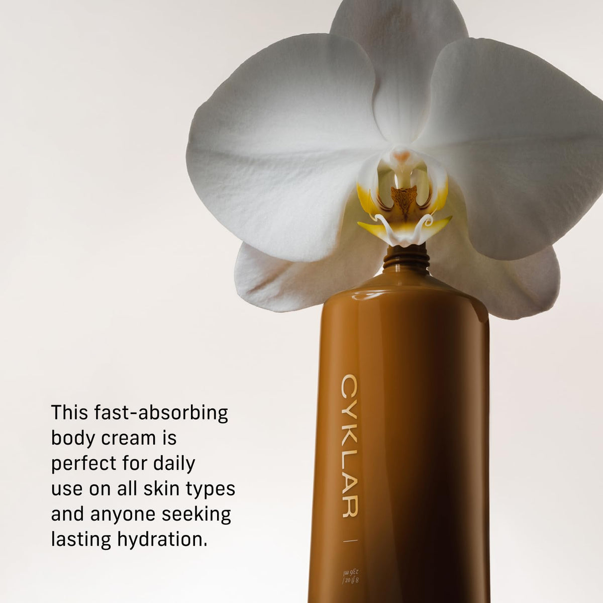 CYKLAR tube cap dispensing cream highlighting easy-to-squeeze packaging benefit