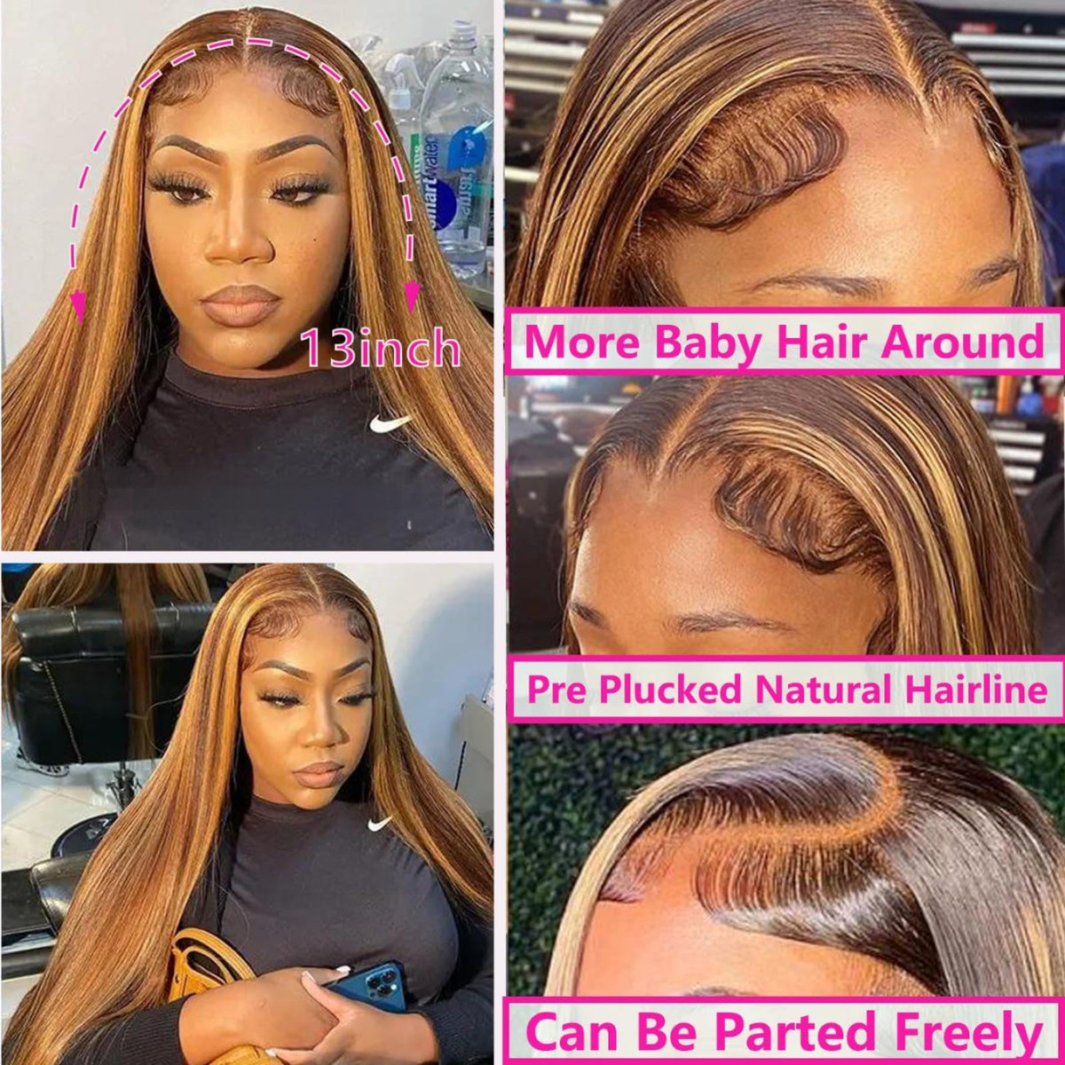 Cypha detailed shot of silky straight human hair texture emphasizing soft, tangle-free movement