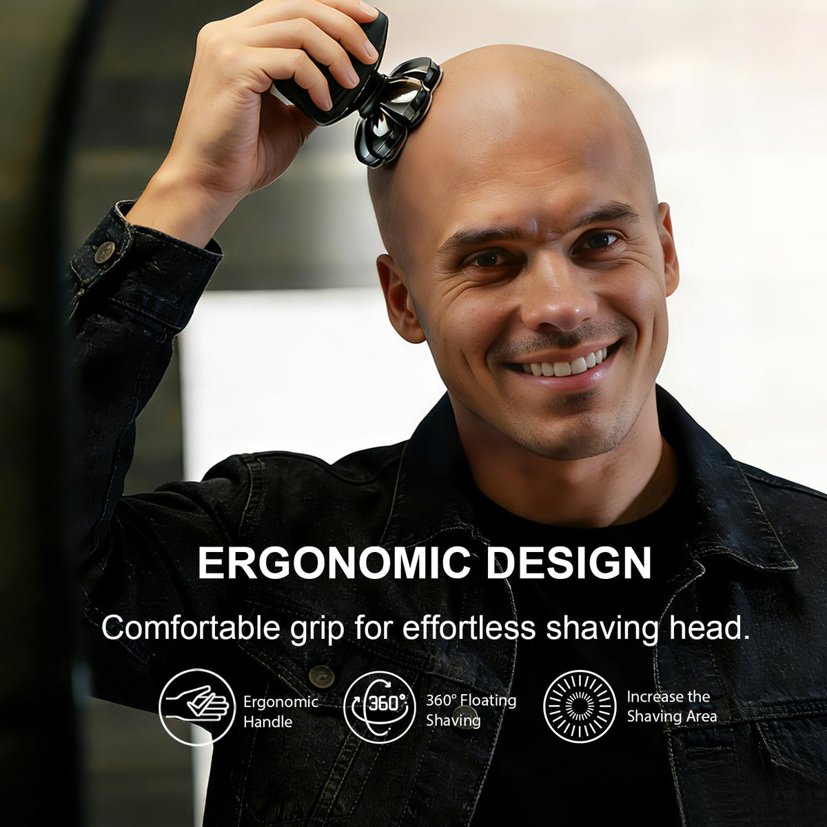Cyruzi ergonomic grip held in hand offering secure, comfortable control