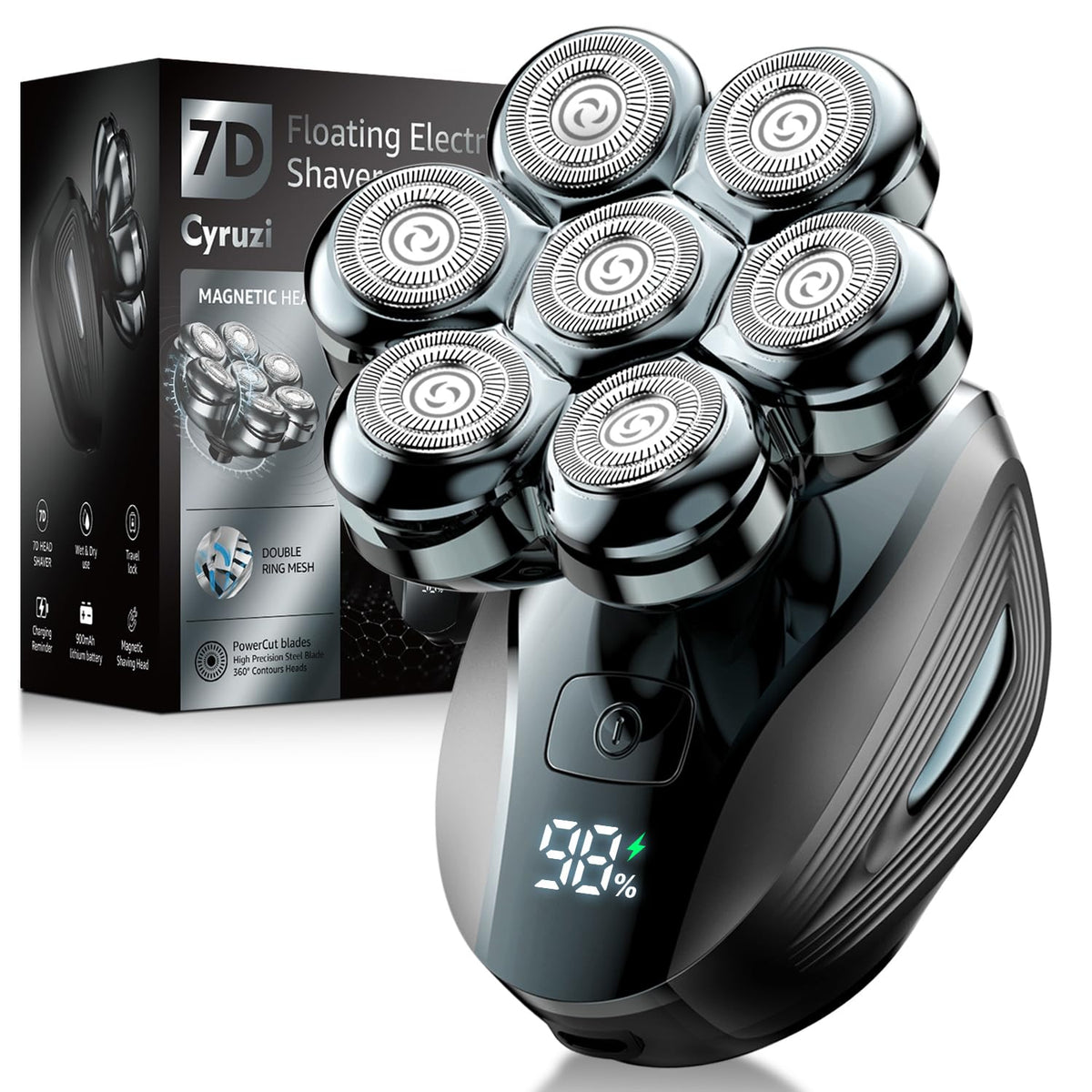 Cyruzi front view showing detachable head and sleek design for easy cleaning