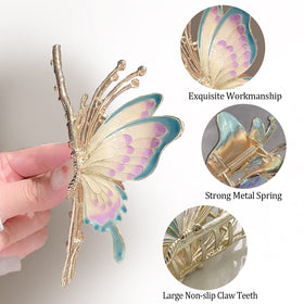 Cysincos close-up rhinestone butterfly detail adds sparkle to styles