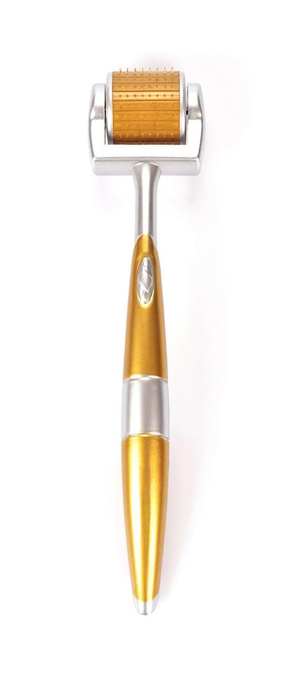 CYSSUS derma roller front view showing ergonomic handle and head for comfortable control