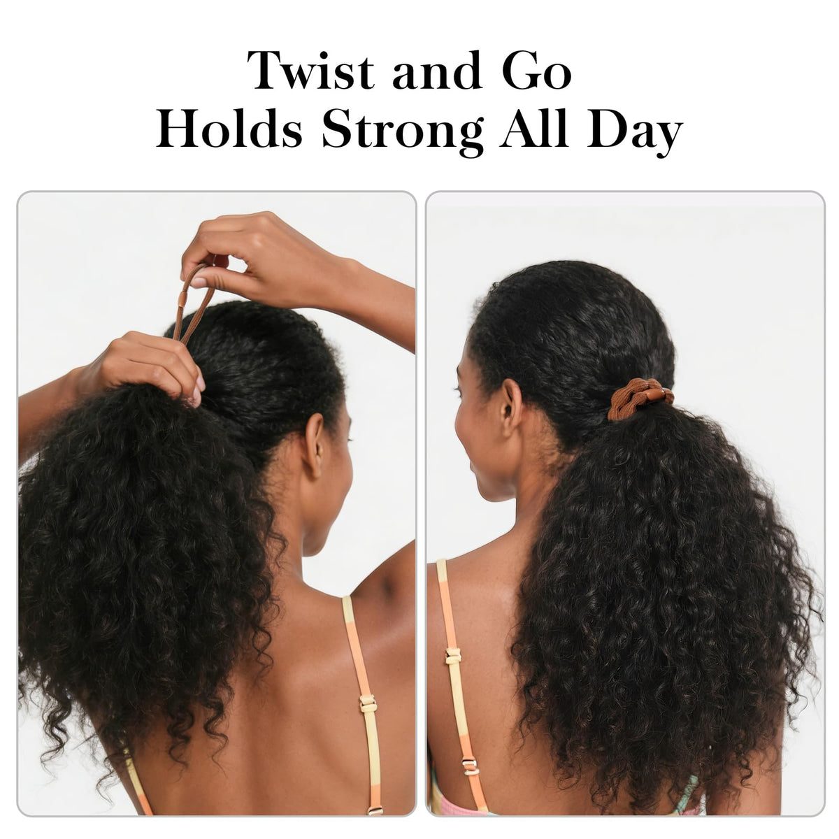CZZXI hair tie securing a high ponytail for secure, all-day hold during activity