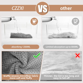 CZZXI reinforced edging detail showing durable stitch for long-lasting towel life