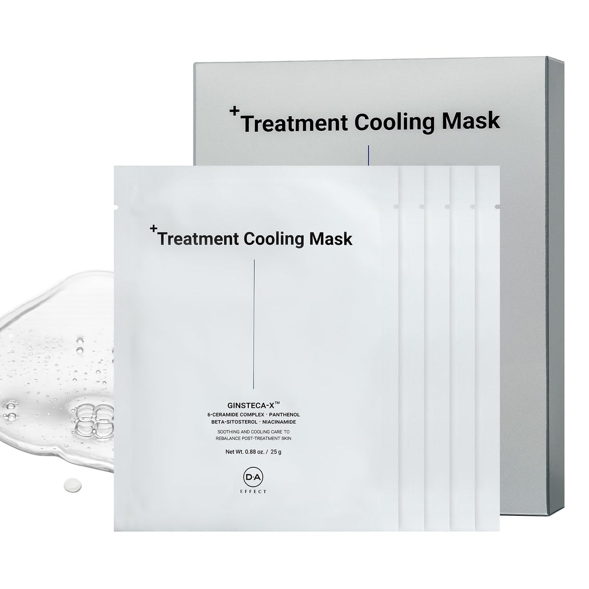 DA EFFECT front packaging showing calming, clinical mask benefits